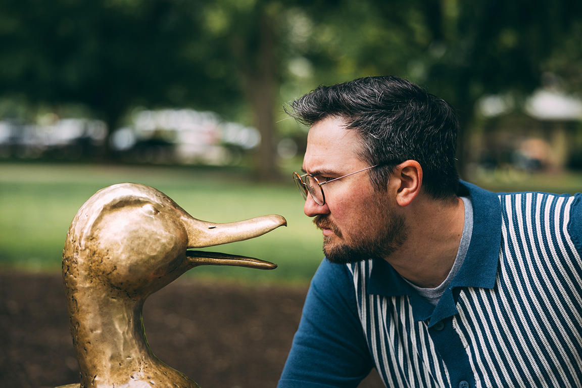 The cast of Improv Asylum jump into Boston Harbor in anticipation of the Boston Tall Ships Festival